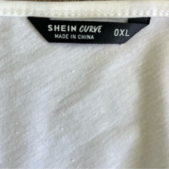 Shein Butterfly Print Asymmetrical Neck Blouse - Picture 4 of 5